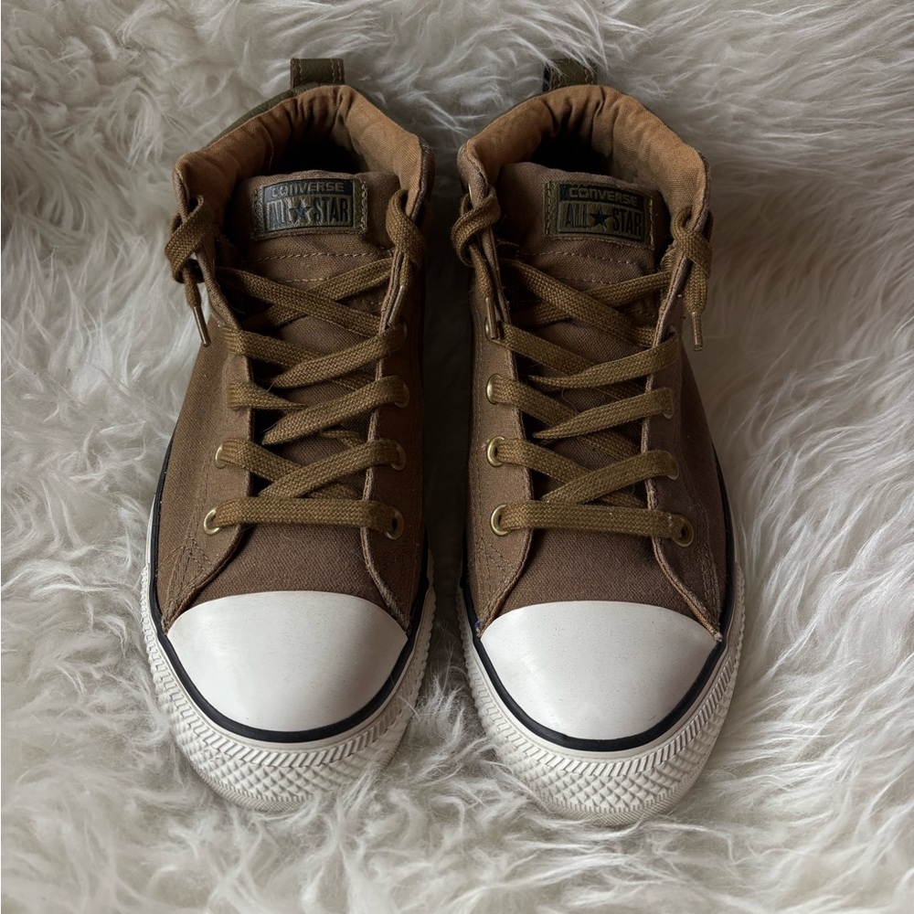 Converse All Star Mid Rise Mens Size 8 Brown/ Olive Green color 145423C